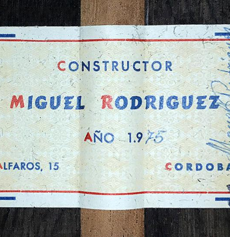 1975 Miguel Rodriguez "Churchdoor 7-String" CD/CSAR (ex Angel Romero)