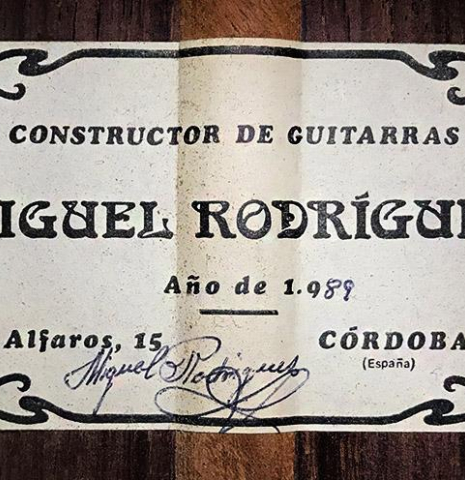 1989 Miguel Rodriguez CD/HR (ex Celedonio Romero)
