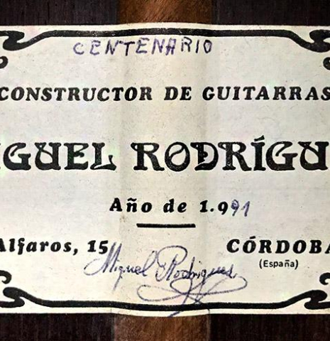 1991 Miguel Rodriguez "Centenario" SP/CSAR