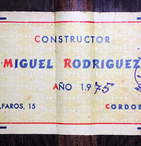1975 Miguel Rodriguez &quot;Churchdoor&quot; CD/CSAR