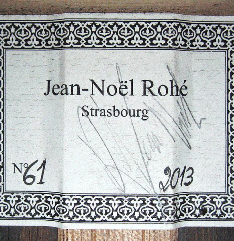 2013 Jean-Noel Rohe SP/CSAR