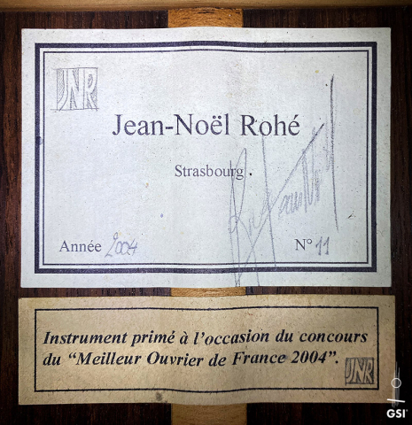2004 Jean-Noel Rohe "Un des Meilleurs Ouvriers de France" SP/IN
