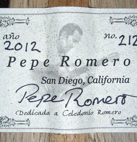 2012 Pepe Romero CD/CSAR