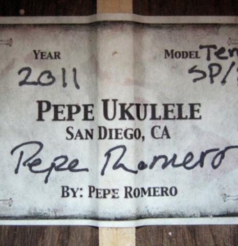2011 Pepe Romero "Ukulele" SP/CSAR