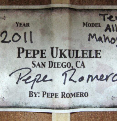 2011 Pepe Romero "Ukulele" MH/MH