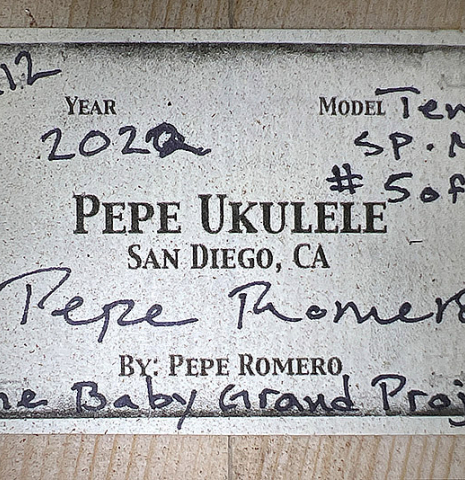 2022 Pepe Romero "Tenor Ukulele - George Steck" SP/MH