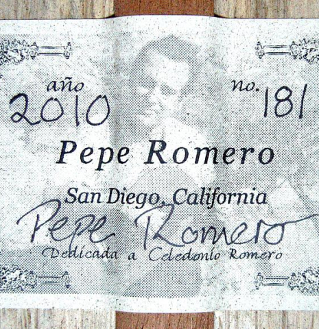 2010 Pepe Romero CD/CSAR