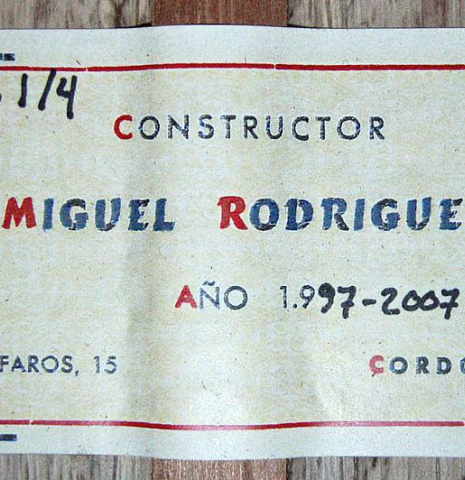 2007 Pepe Romero "Rodriguez" CD/CSAR
