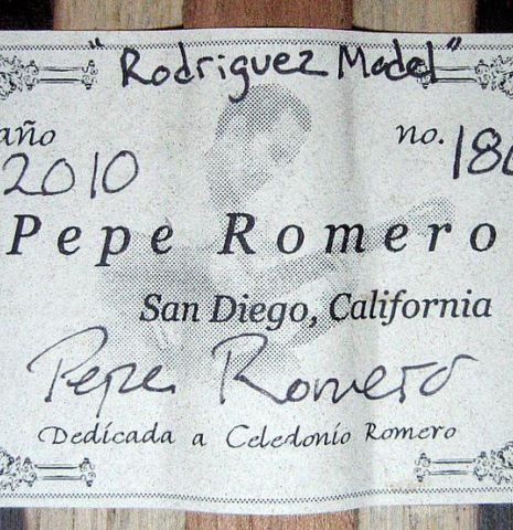2010 Pepe Romero "Rodriguez" CD/CSAR