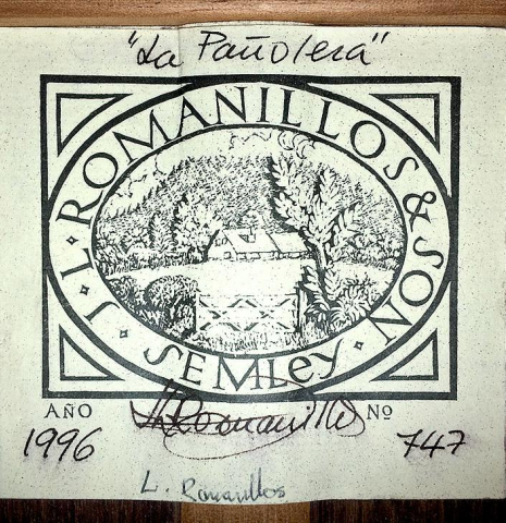 1996 Jose Romanillos &quot;La Pauolera&quot; SP/IN