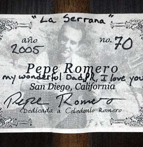 2005 Pepe Romero "La Serrana" SP/CSAR
