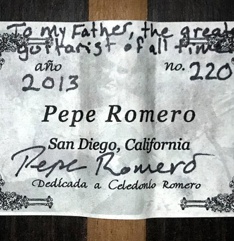 2013 Pepe Romero CD/IN