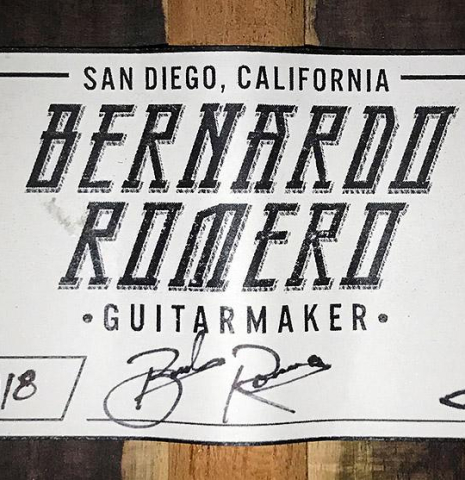 2018 Bernardo Romero CD/IR