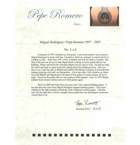 2007 Miguel Rodriguez/Pepe Romero CD/CSAR