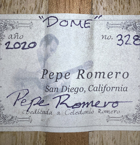 2020 Pepe Romero &quot;Dome&quot; SP/CSAR