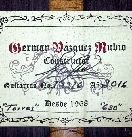 2016 German Vazquez Rubio "Torres" SP/IN