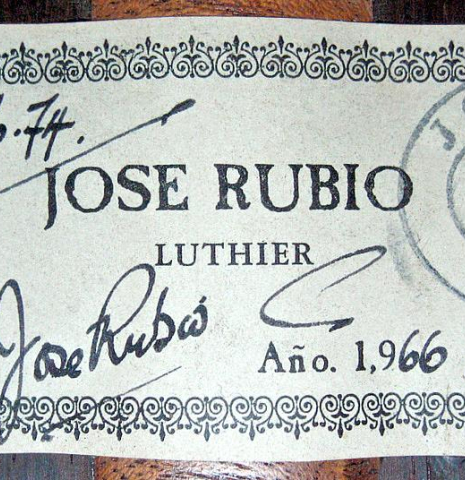 1966 &quot;Jose&quot; David Rubio SP/CSAR