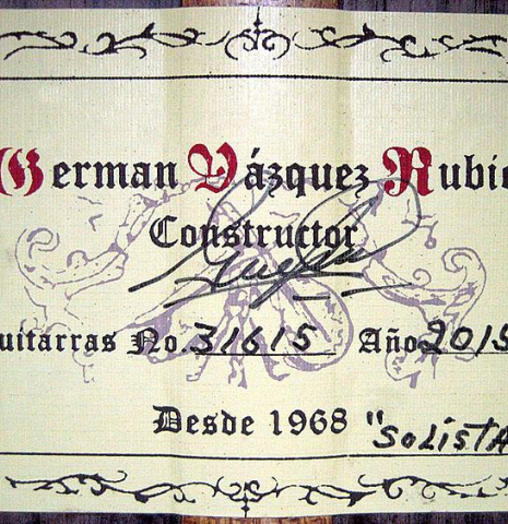 2015 German Vazquez Rubio "Solista" SP/IN