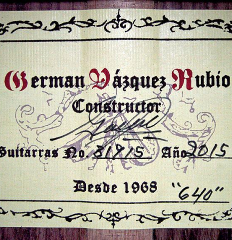 2015 German Vazquez Rubio "Estudio 640" SP/PE