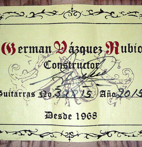 2015 German Vazquez Rubio "Estudio" CD/PE