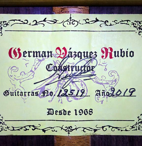 2019 German Vazquez Rubio "Solista" CD/IN