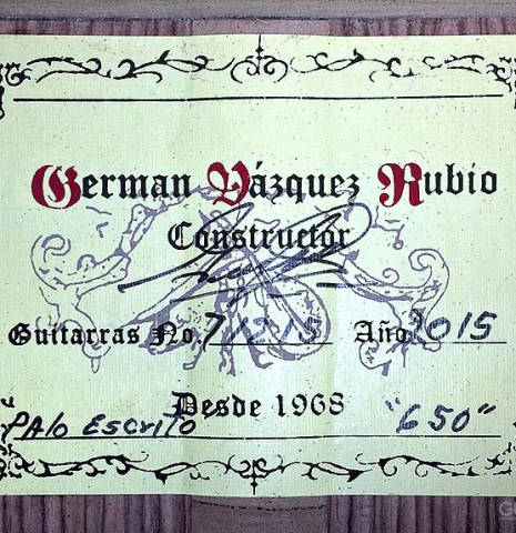 2015 German Vazquez Rubio "Estudio" SP/PE