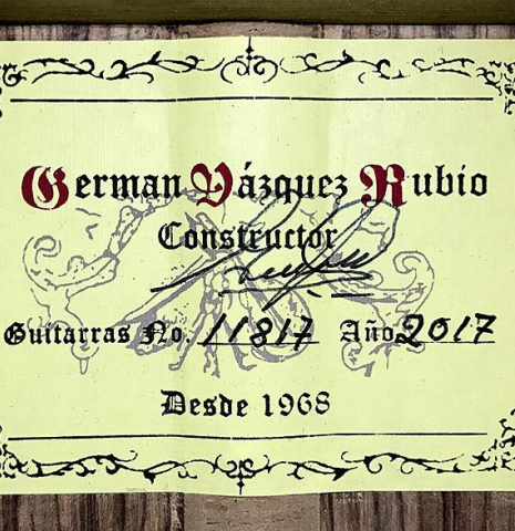 2017 German Vazquez Rubio "Estudio" SP/PE