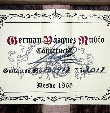 2017 German Vazquez Rubio "Estudio" SP/PE