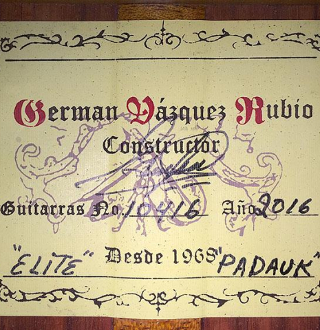 2016 German Vazquez Rubio "Custom Elite" SP/PD