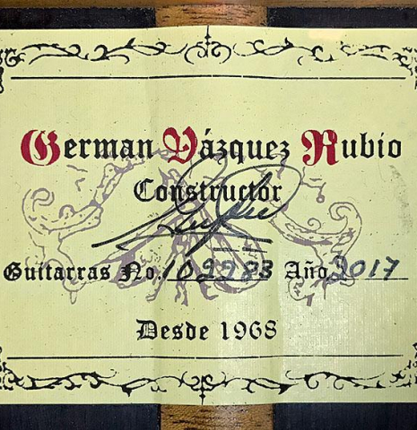 2017 German Vazquez Rubio "7 String" SP/AB