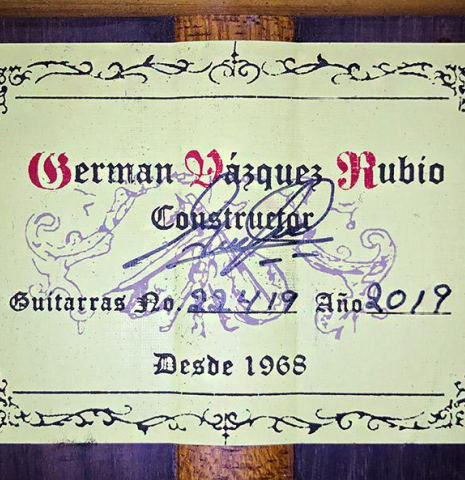 2019 German Vazquez Rubio "7 String" SP/CSAR