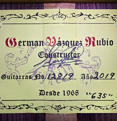 2019 German Vazquez Rubio "Estudio 635" CD/PE