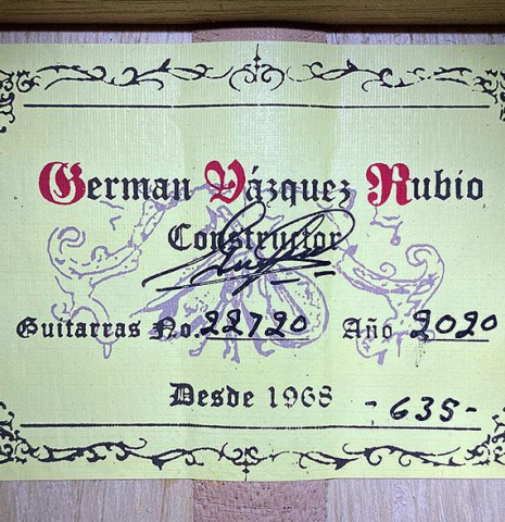 2020 German Vazquez Rubio "Estudio 635" CD/PE