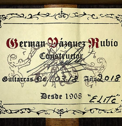 2018 German Vazquez Rubio "Custom Elite" SP/IN