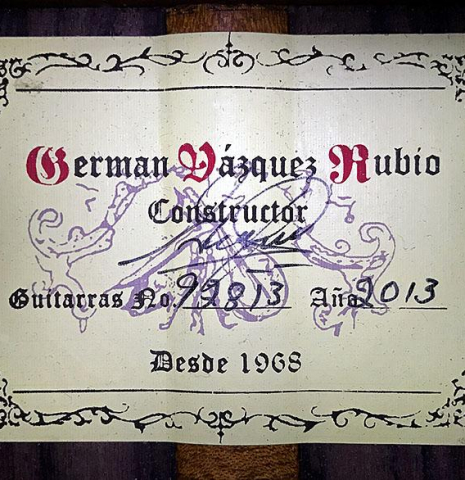 2013 German Vazquez Rubio "Solista" SP/IN