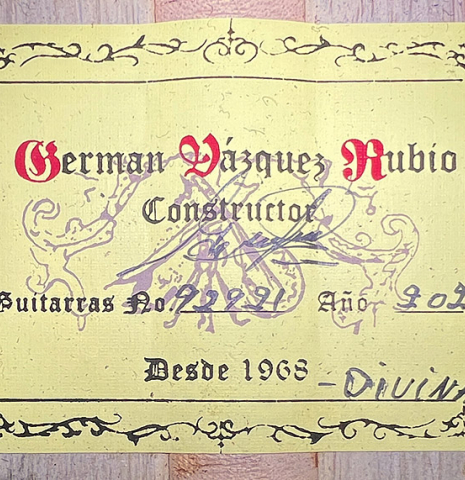 2021 German Vazquez Rubio "Divina" CD/PE