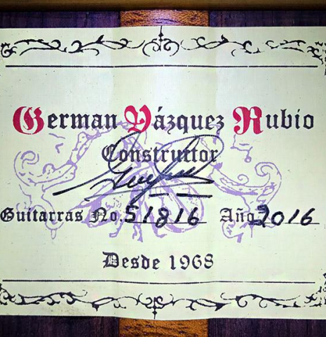2016 German Vazquez Rubio "Hauser" SP/IN