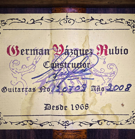2008 German Vazquez Rubio "Hauser" SP/IN