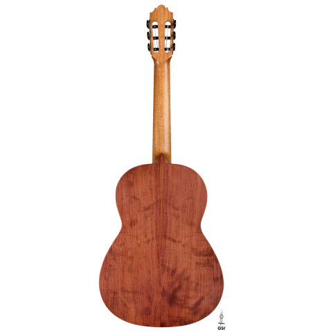 The back of a 2026 German Vazquez Rubio "Classic Estudio-SM" classical guitar made of cedar and palo escrito
