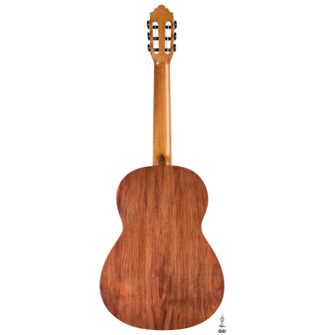 The back of a 2026 German Vazquez Rubio "Classic Estudio-SM" classical guitar made of cedar and palo escrito