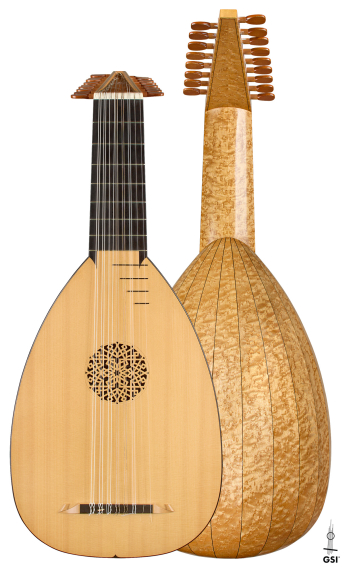 1988 Eric Sahlin 9-Course Lute SP/MP