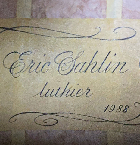 1988 Eric Sahlin 9-Course Lute SP/MP