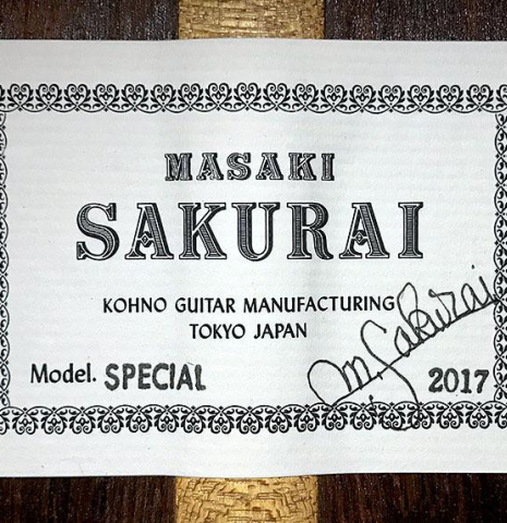 2017 Masaki Sakurai "Special" SP/CSAR