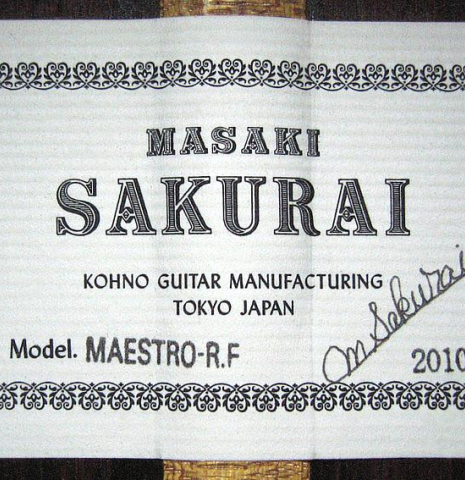 2010 Masaki Sakurai "Maestro RF" SP/CSAR