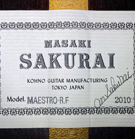2010 Masaki Sakurai "Maestro RF" SP/CSAR