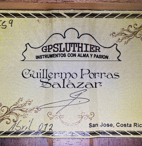 2012 Guillermo Porras Salazar CD/IN