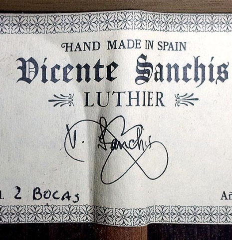 1998 Vicente Sanchis "Dos Bocas" SP/IN