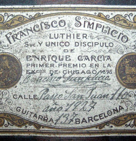 1927 Francisco Simplicio SP/CSAR