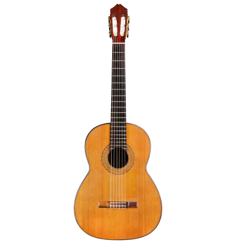 The front of a 1992 Greg Smallman made with cedar and CSA rosewood.