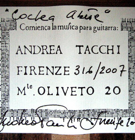 2007 Andrea Tacchi "Coclea Abete" SP/CSAR